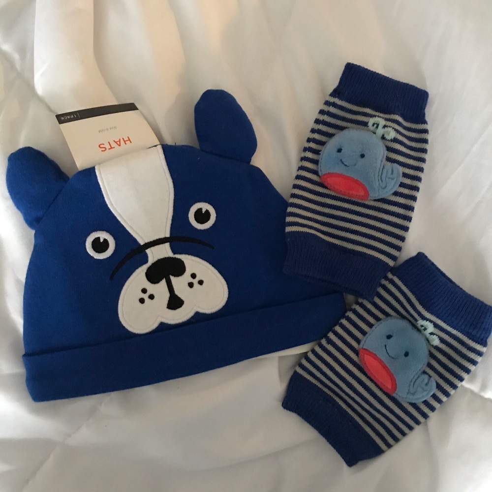 baby hat & kneepads